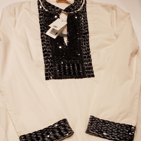 Tory Burch Embellished Tunic Style Top NWT - Picture 2 of 5